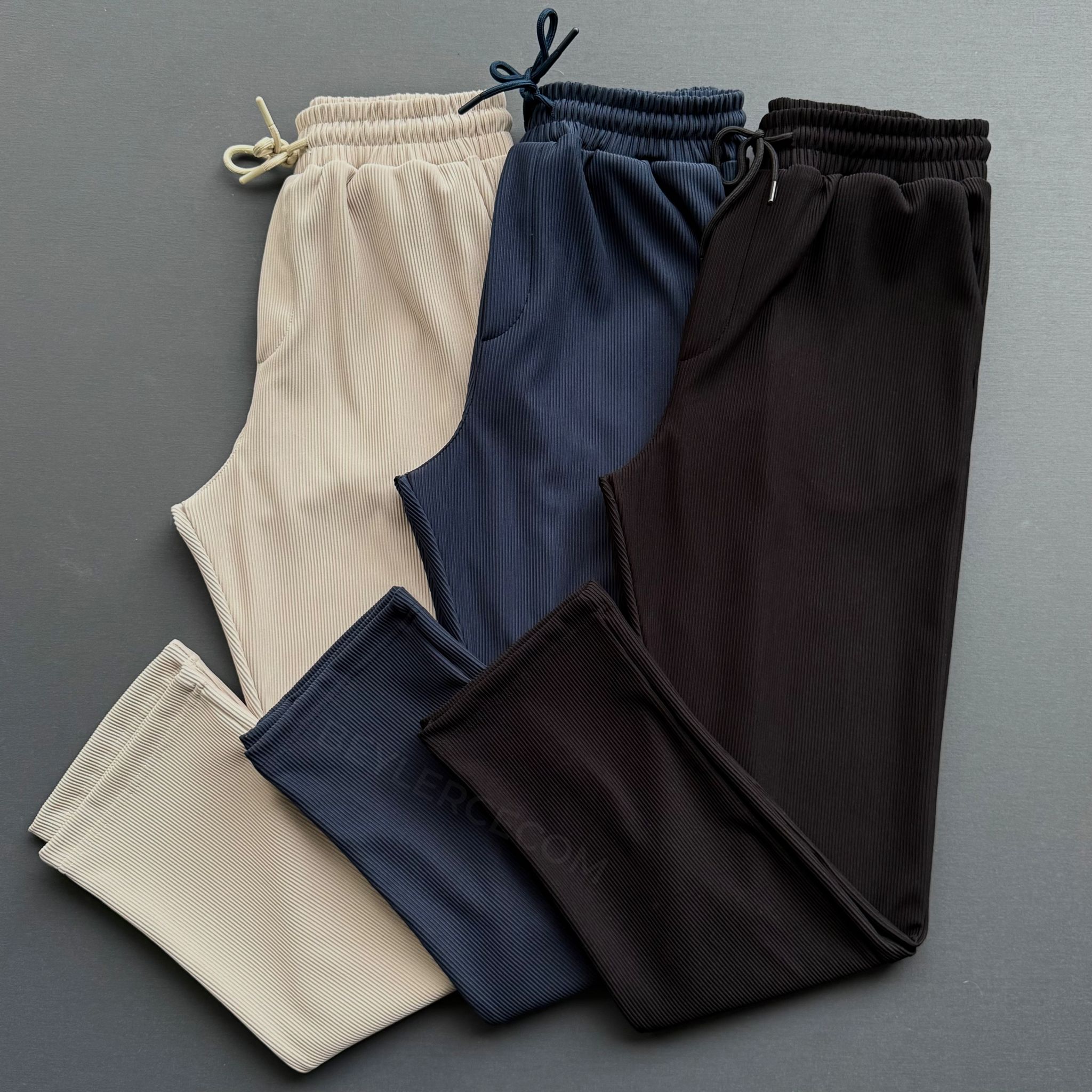 3 Adet Baggy Fitilli Bol Pantolon