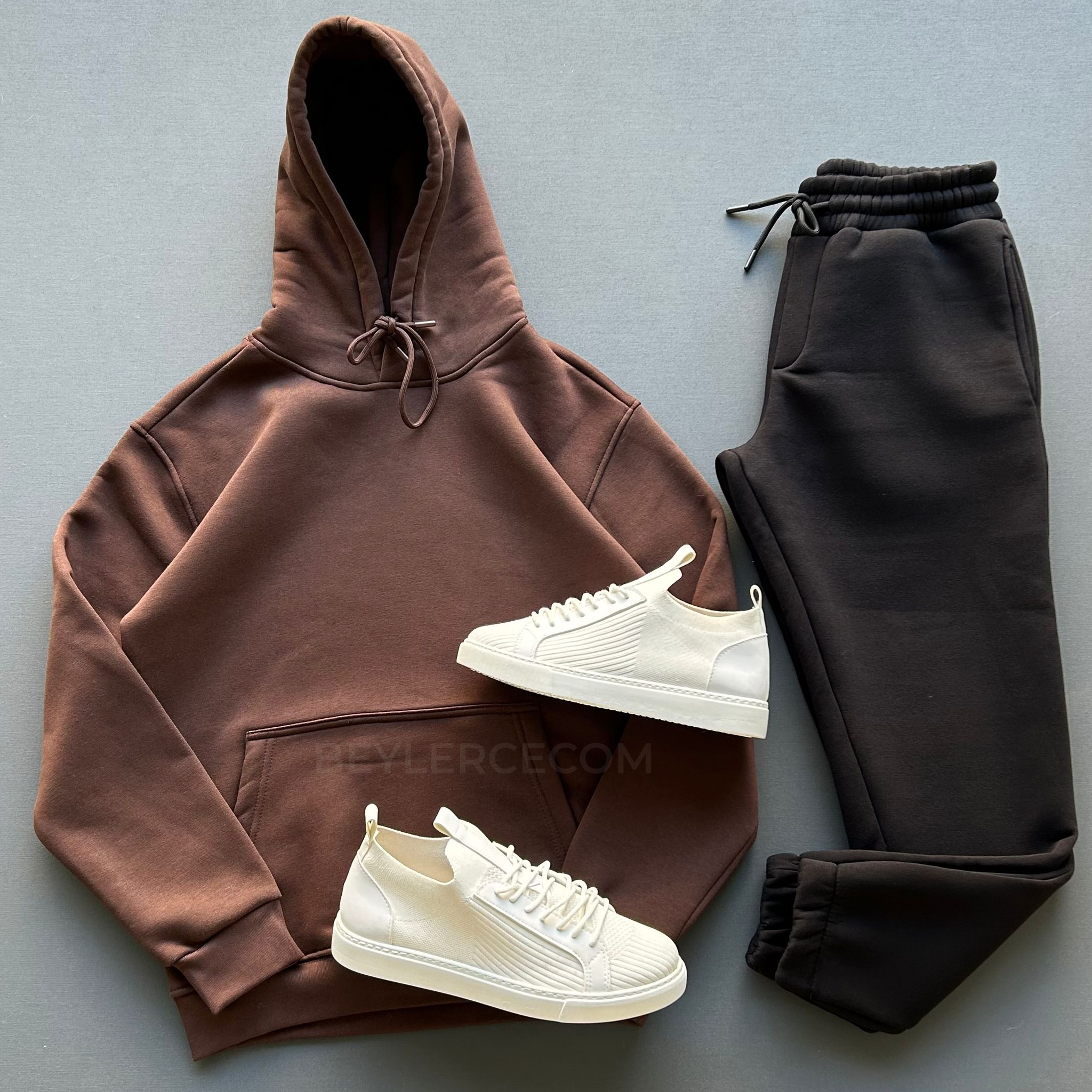 Üç İplik Kapüşonlu Sweat + Eşofman Takım