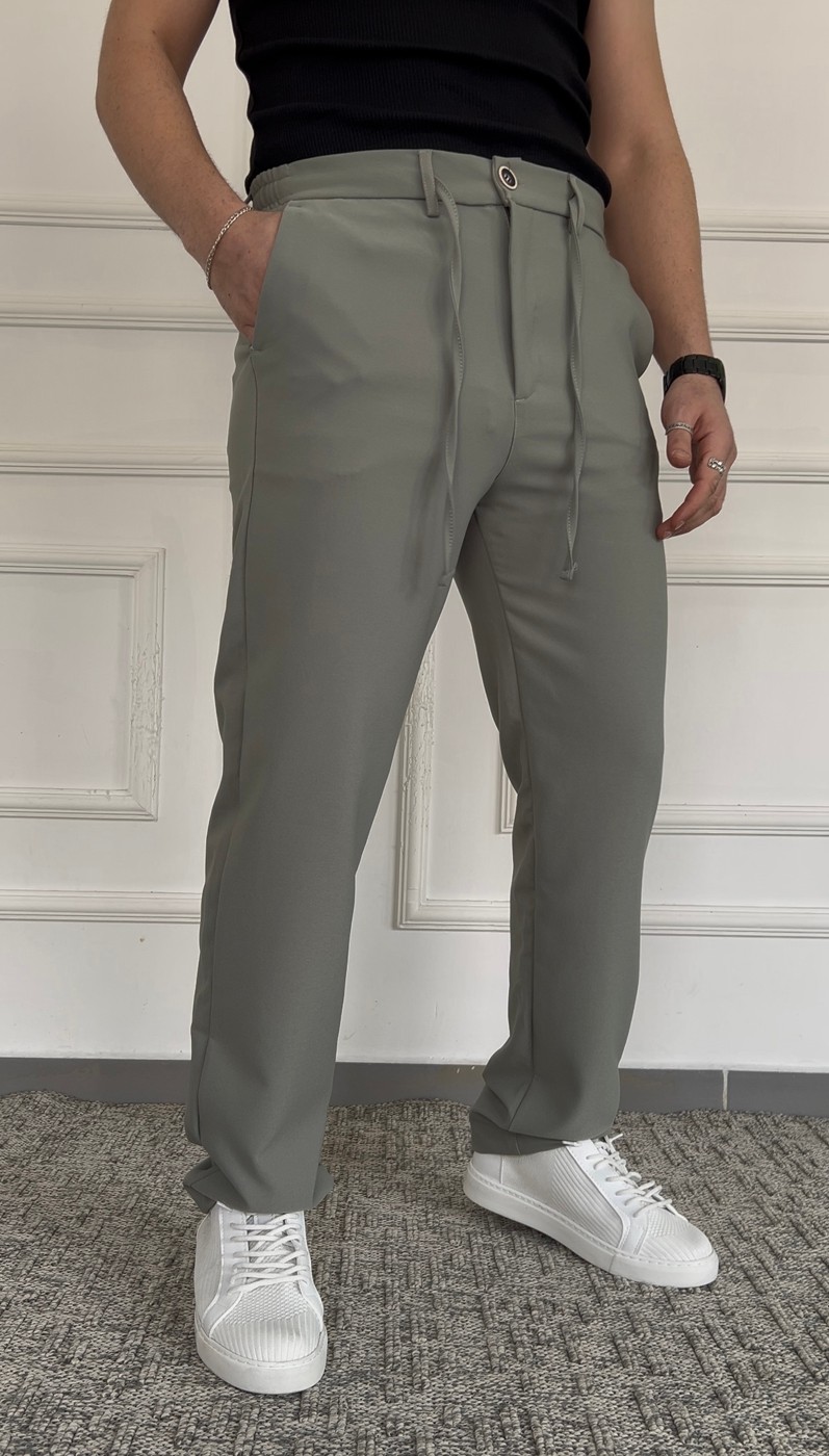 Dabıl Kemerli Baggy Pantolon - Yeşil