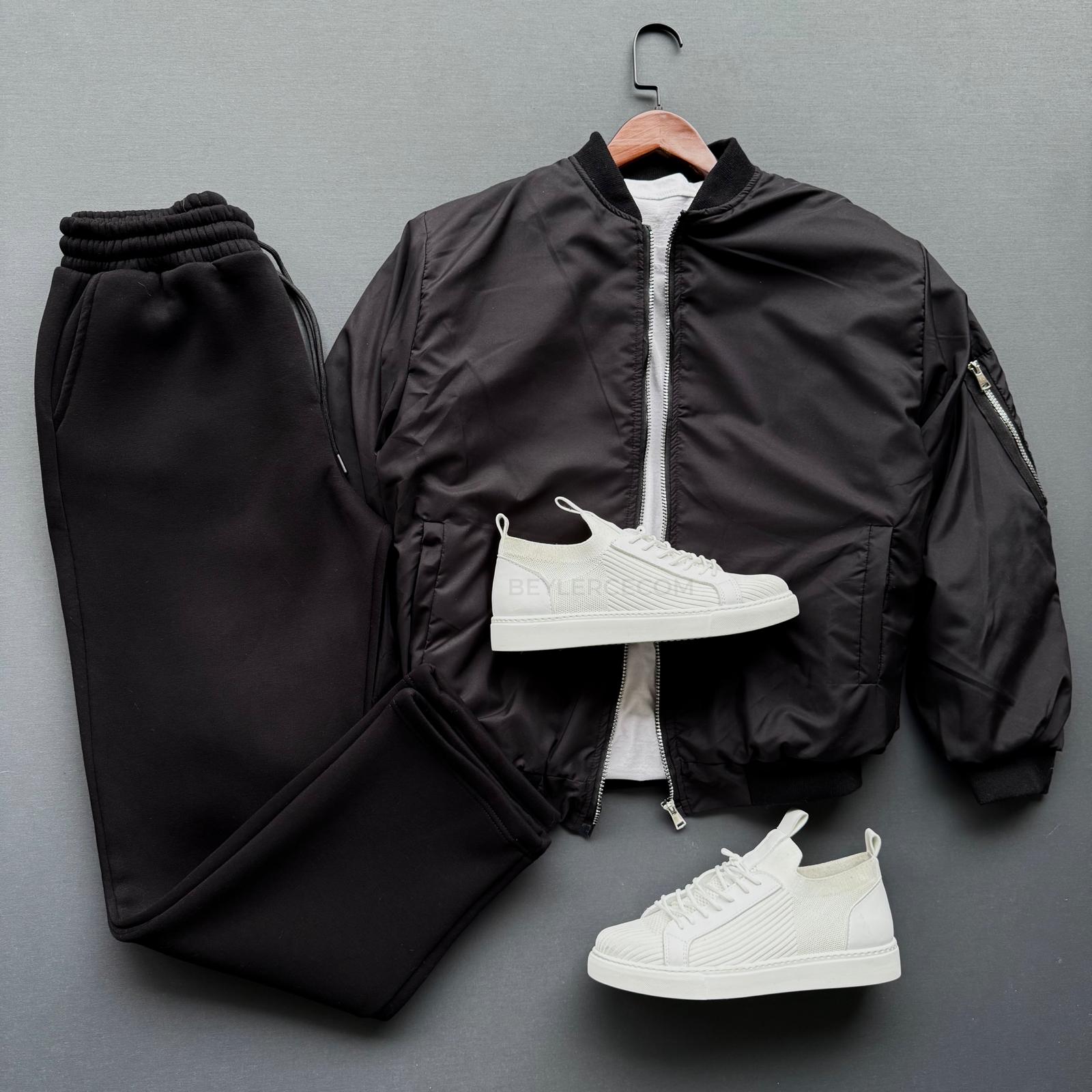 Oversize Bomber Ceket + Baggy Eşofman Kombin