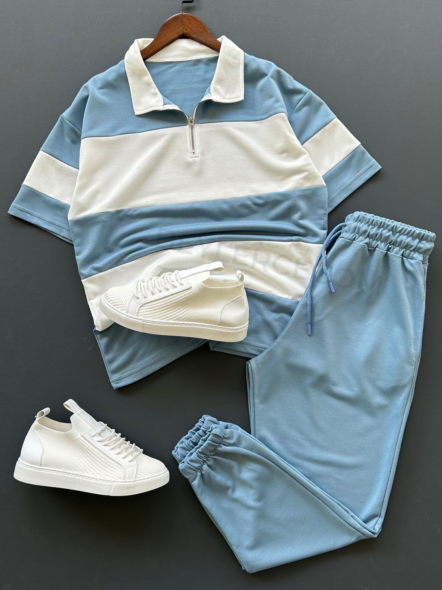 Parçalı Oversize Tişört + Pantolon Takım