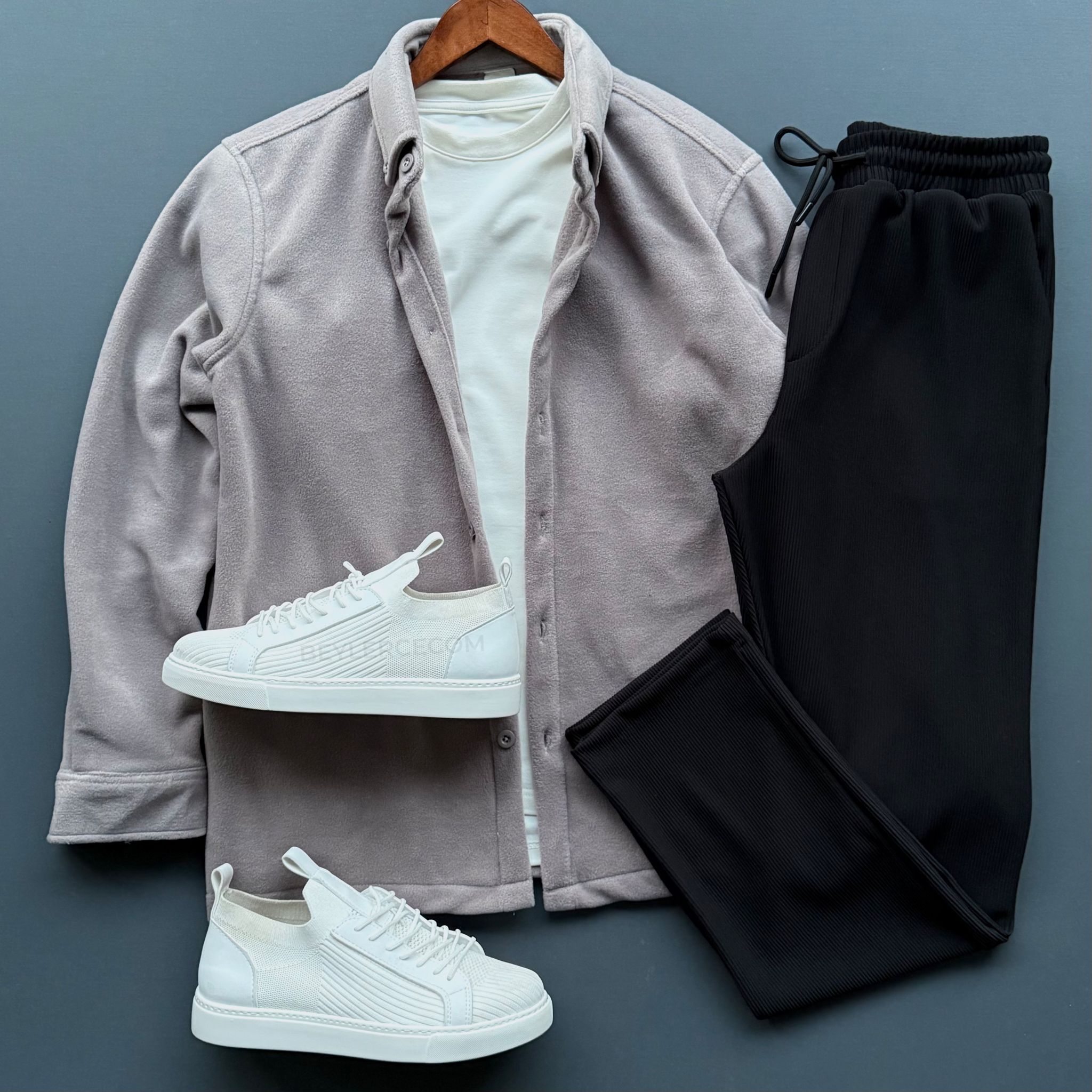 Polar Gömlek + Baggy Fitilli Pantolon Kombin