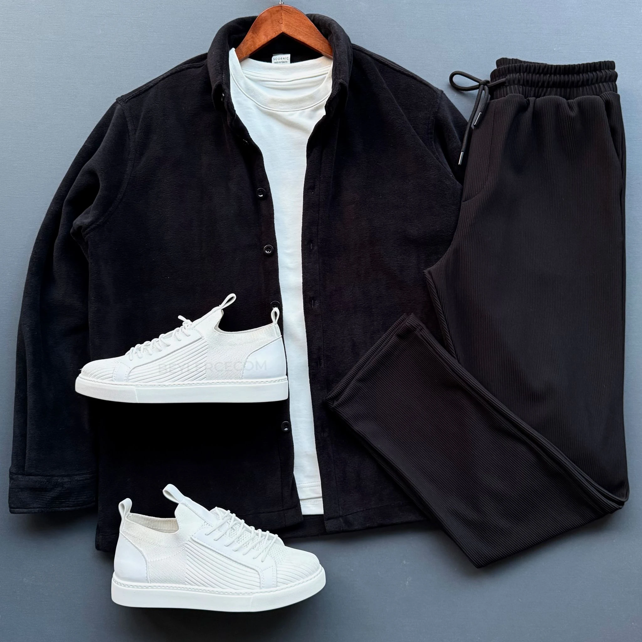 Polar Gömlek + Baggy Fitilli Pantolon Kombin