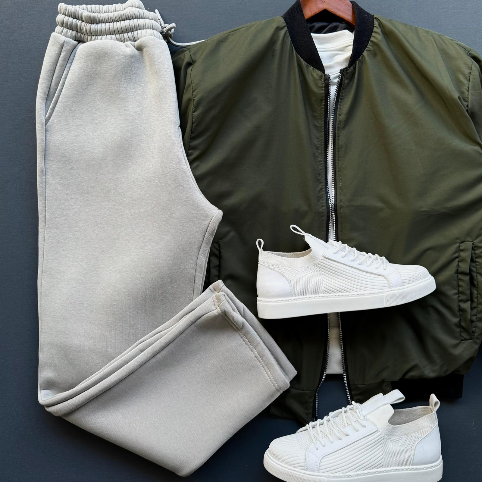 Oversize Bomber Ceket + Baggy Eşofman Kombin