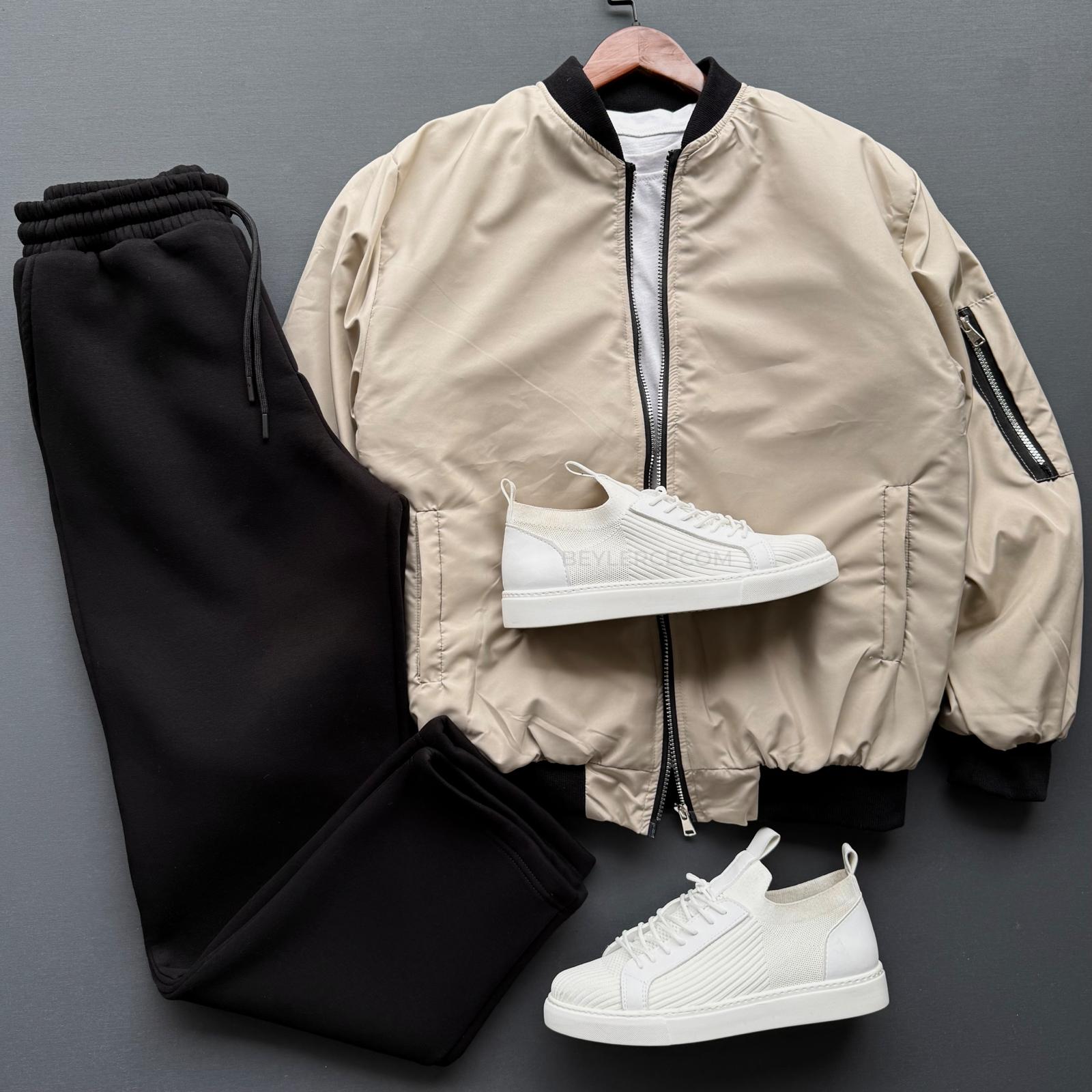 Oversize Bomber Ceket + Baggy Eşofman Kombin