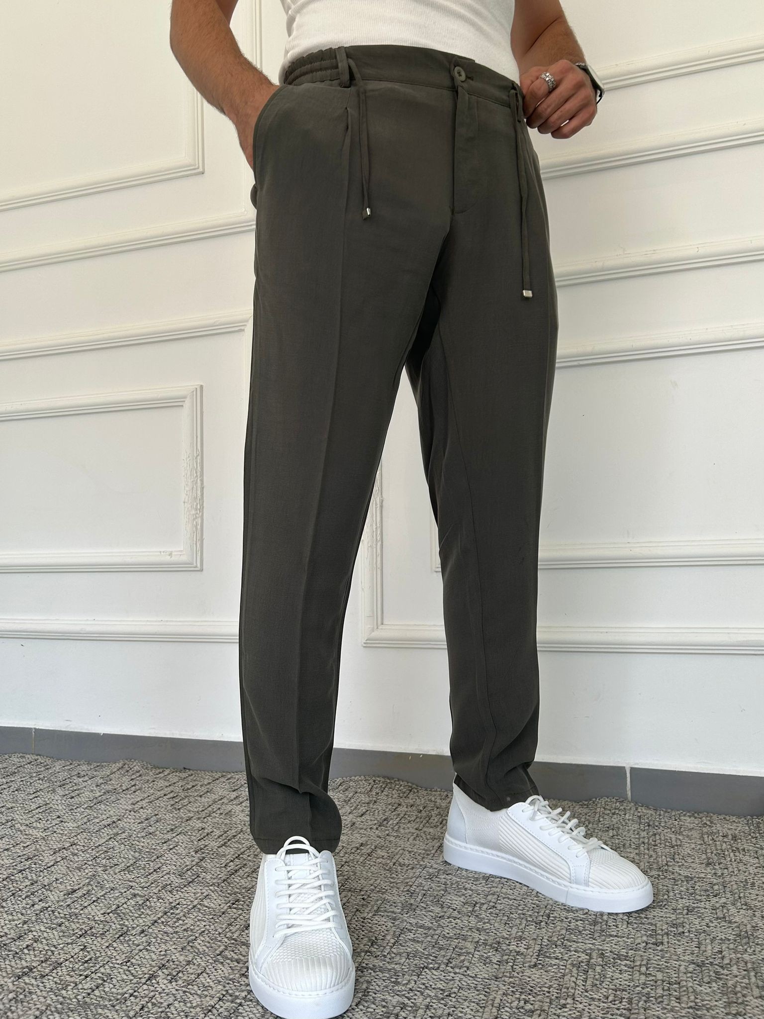 Tensel Kumaş Regular Fit Pantolon