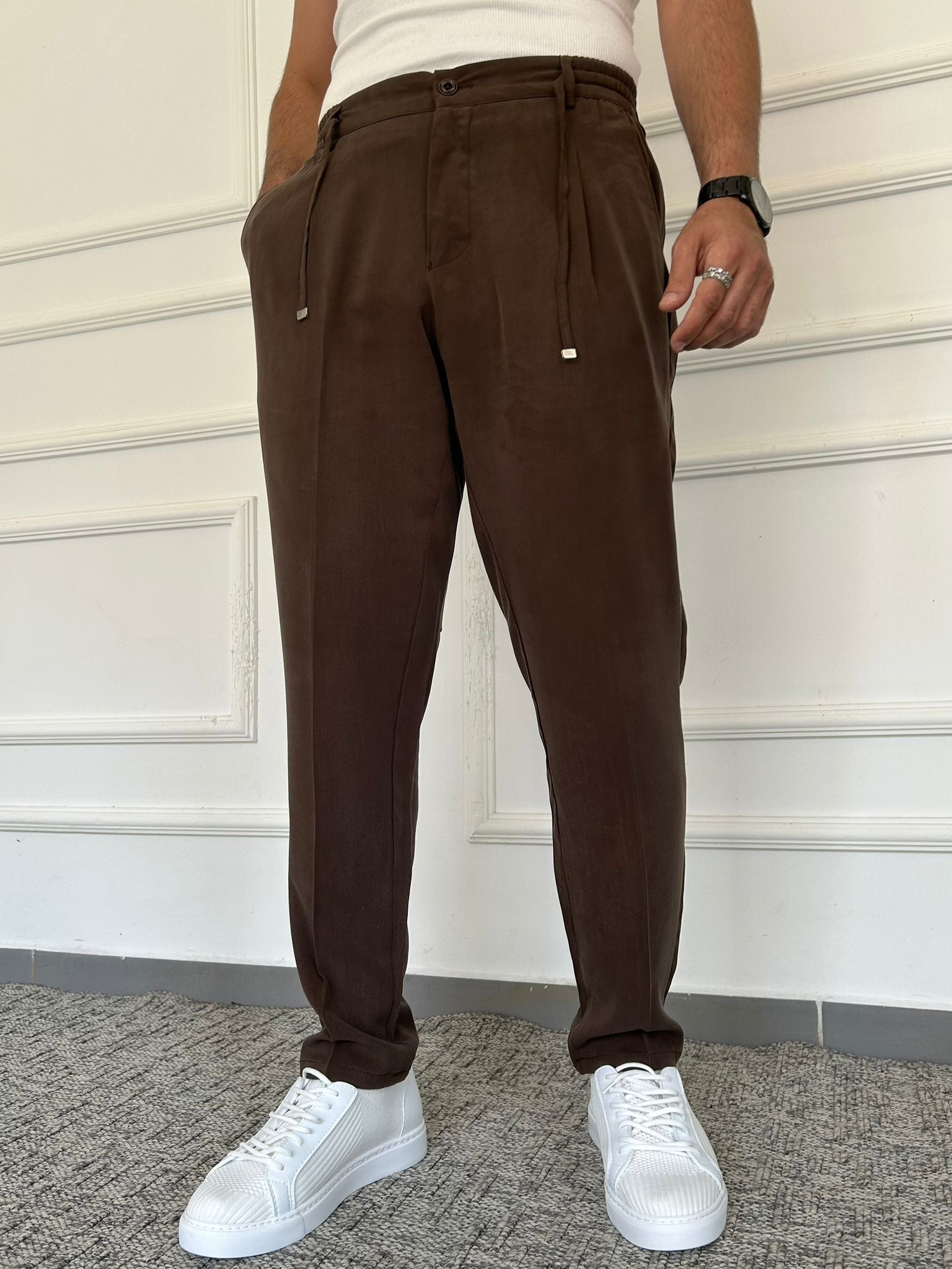 Tensel Kumaş Regular Fit Pantolon