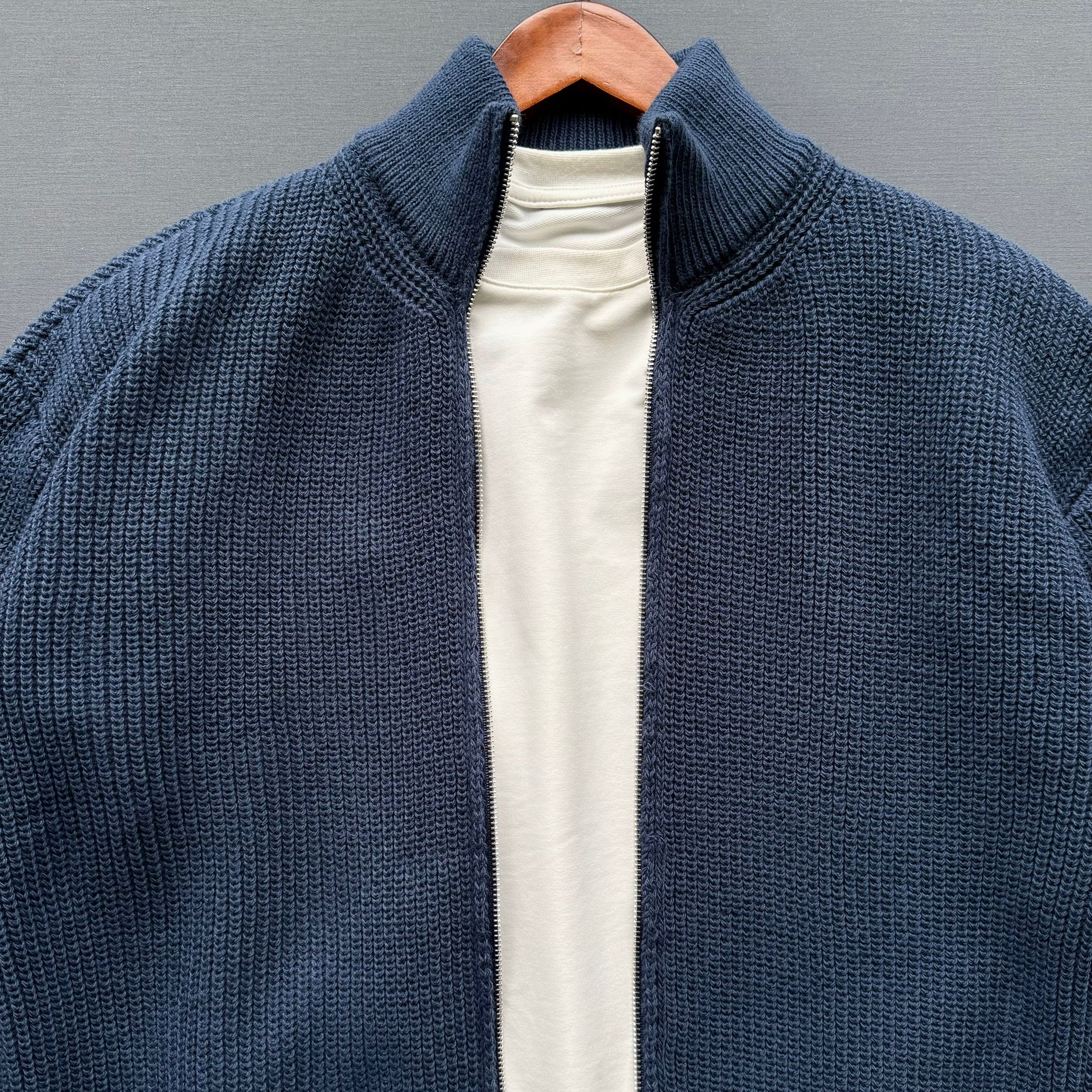 Fermuarlı Selanik Triko Ceket