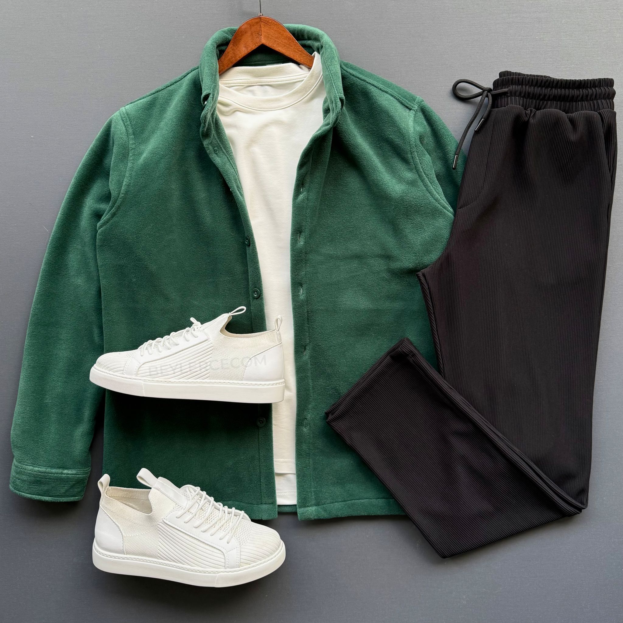 Polar Gömlek + Baggy Fitilli Pantolon Kombin