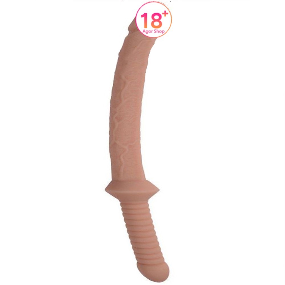 Xise Dildo Great Sword Double Çift Taraflı Realistik Penis 32.5 cm XS-WBC10058-G