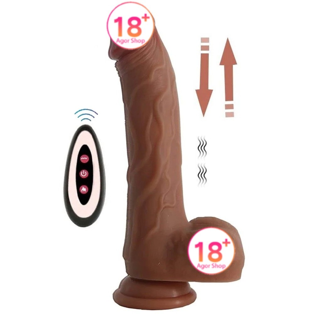 bAŞKa Lumi Isıtmalı ve İleri Geri Hareketli Realistik Vibratör 21.5 cm