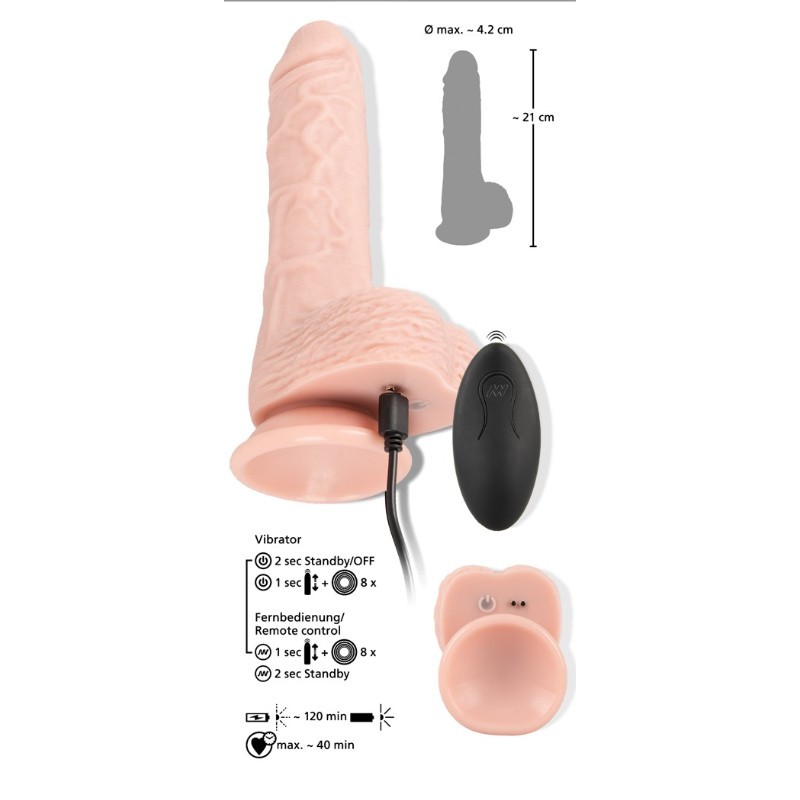 You2Toys Medical Silicone Realistic Thrusting Dildo İleri Geri Hareketli Titreşimli Penis