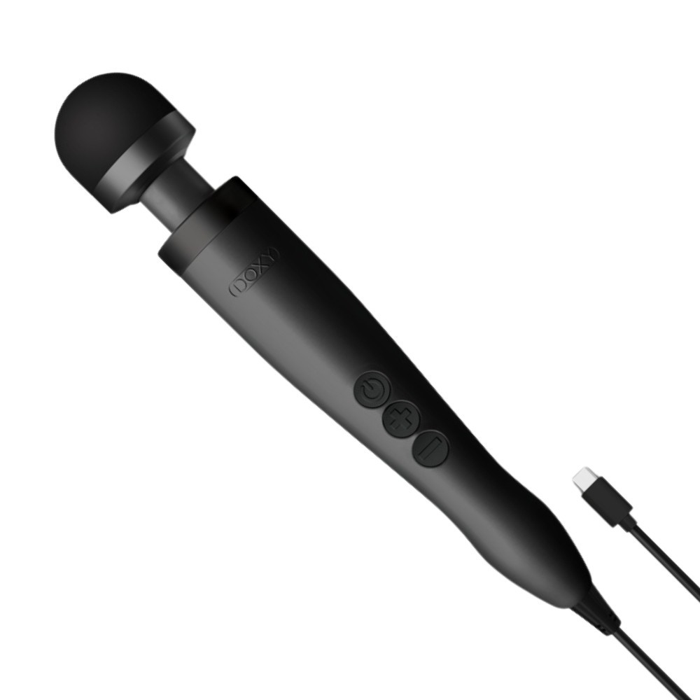 Doxy 3 Stylish Massage Wand USB-C Rechargeable Masaj Wand Vibratör Black
