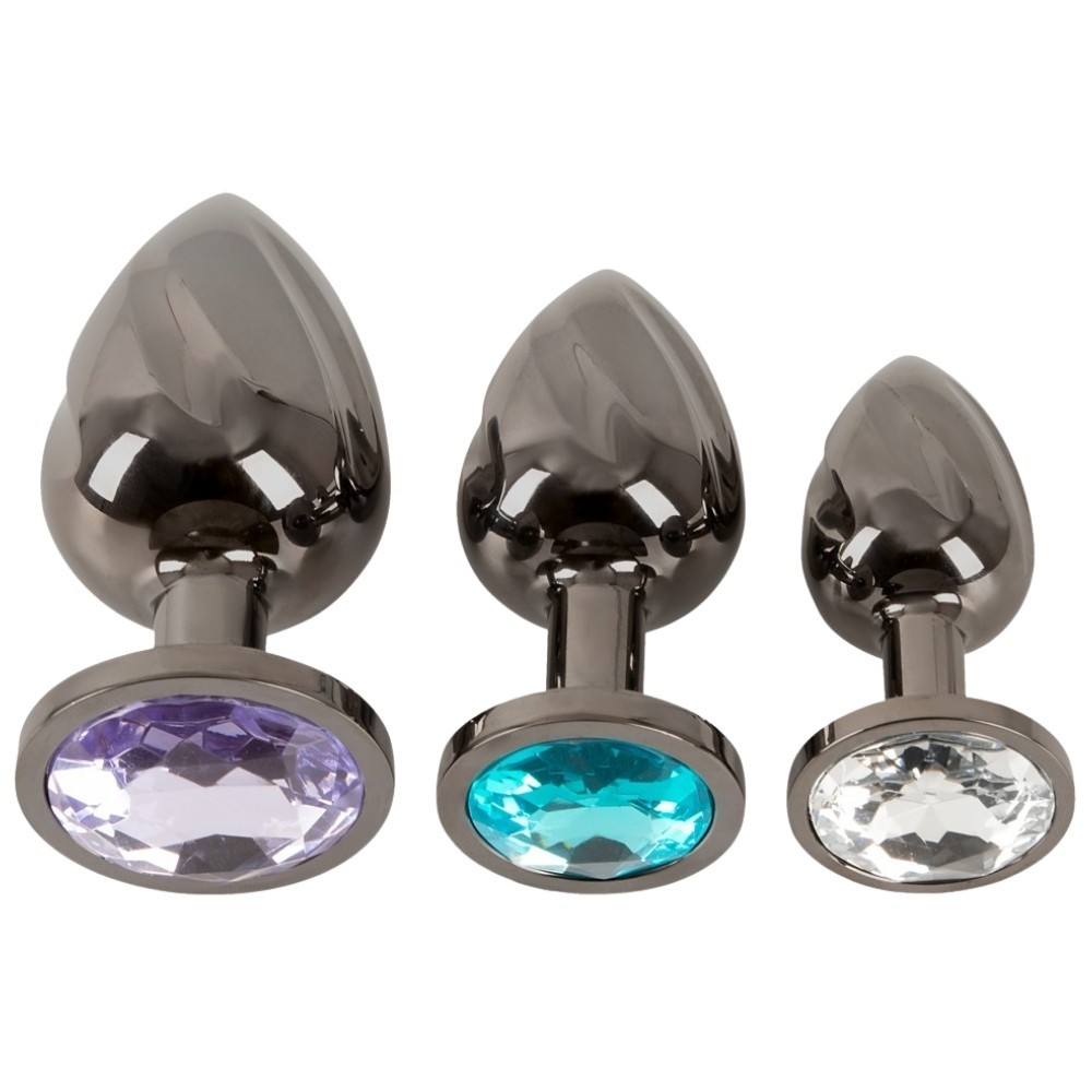 Anos Finest Butt Wear Metal Butt Plug 3pcs Set