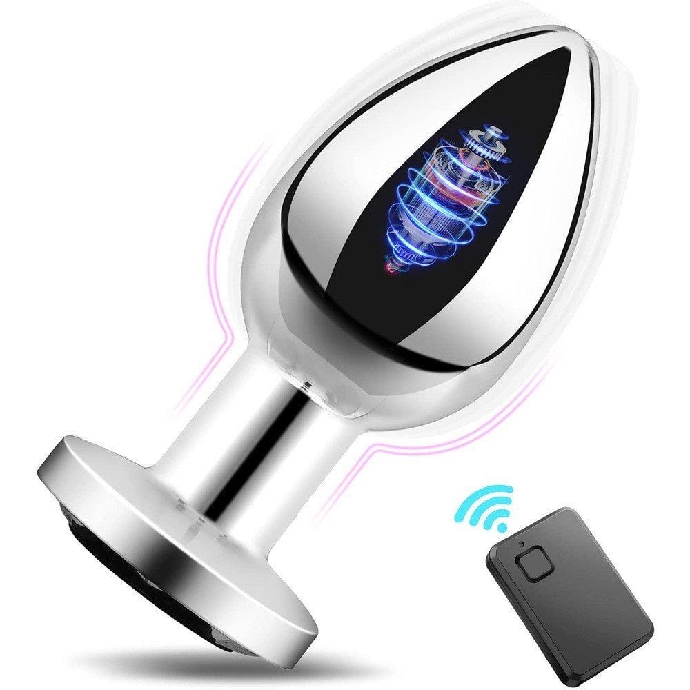 bAŞKa Anal Play 10 Modlu Uzaktan Kumanda Titreşimli Metal Plug