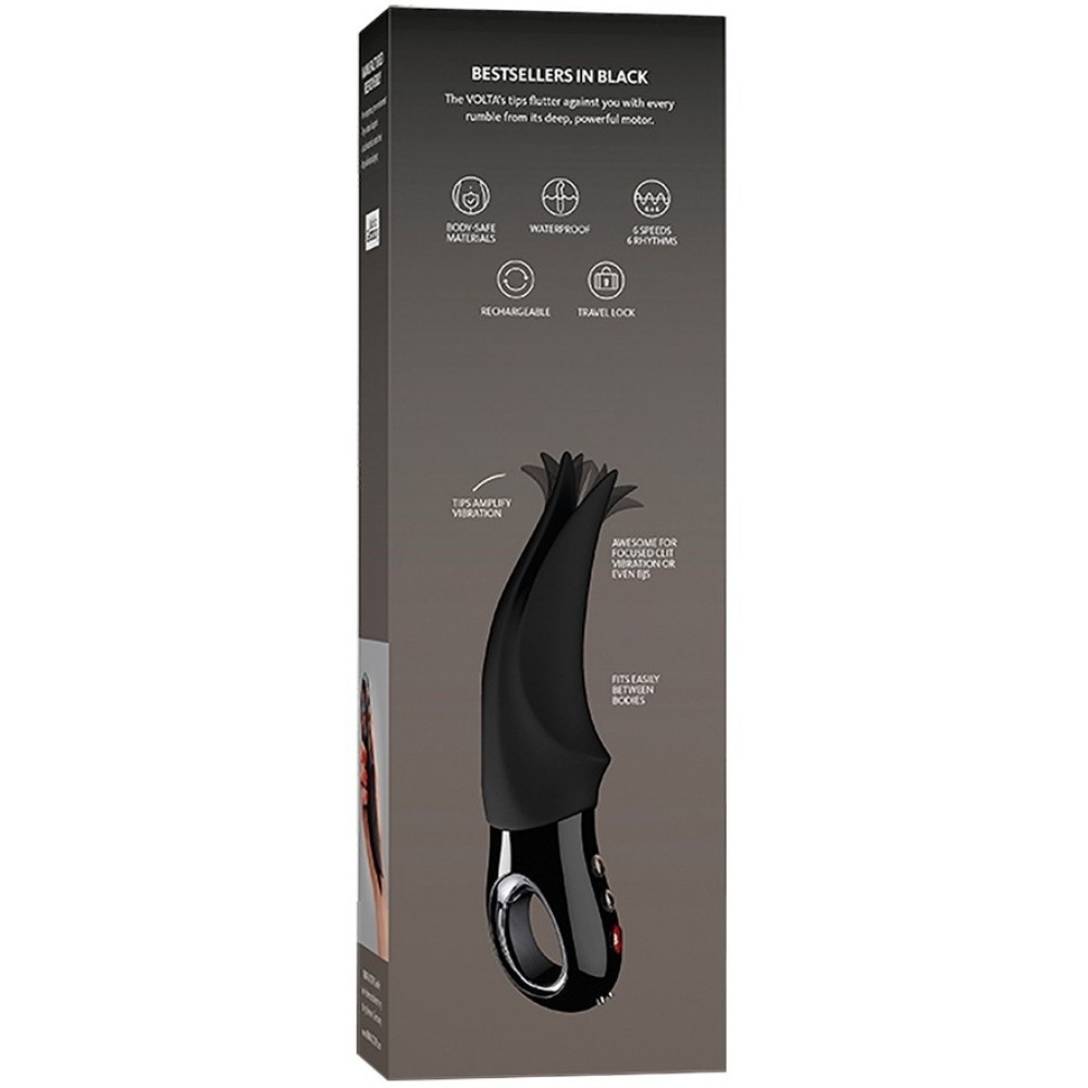 Fun Factory Volta Black Line Clitoris and Nipple Stimulator Vibrator