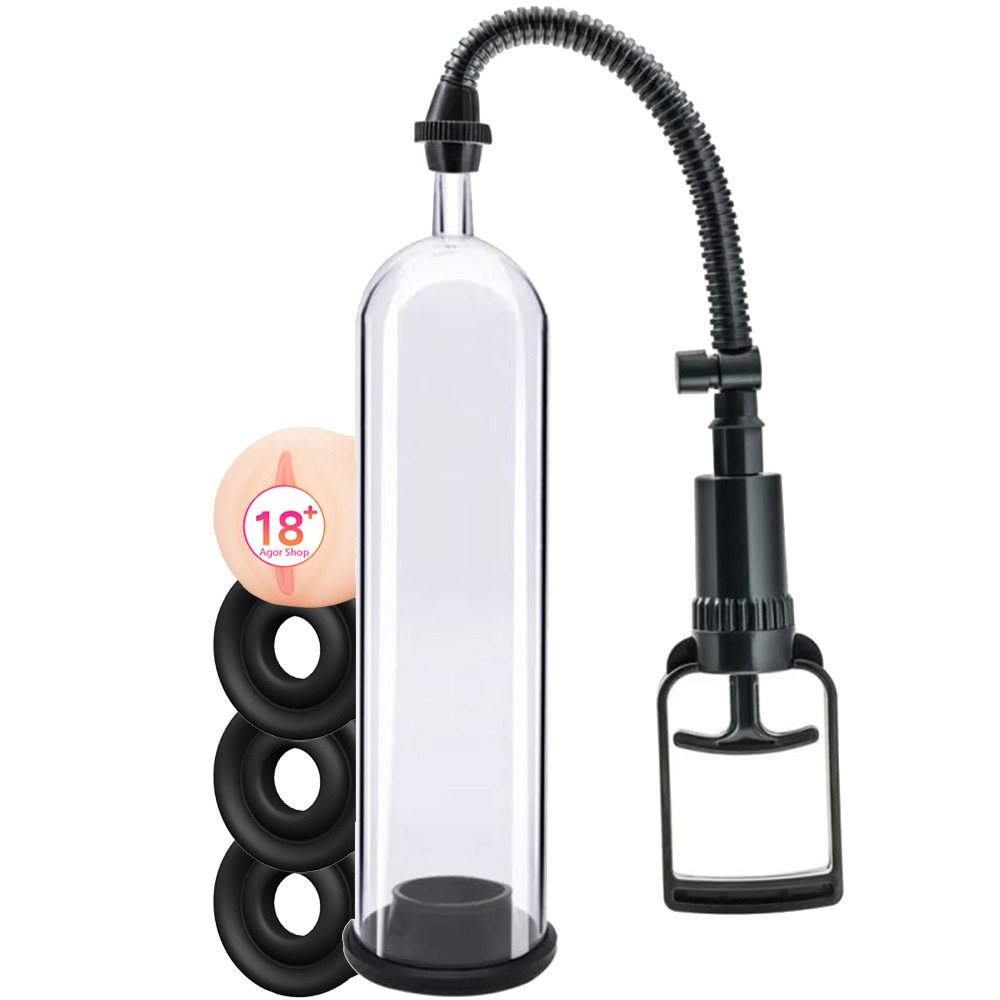 bAŞKa Men's İcon Pump Small Tetik Mekanizmalı Penis Pompası Seti