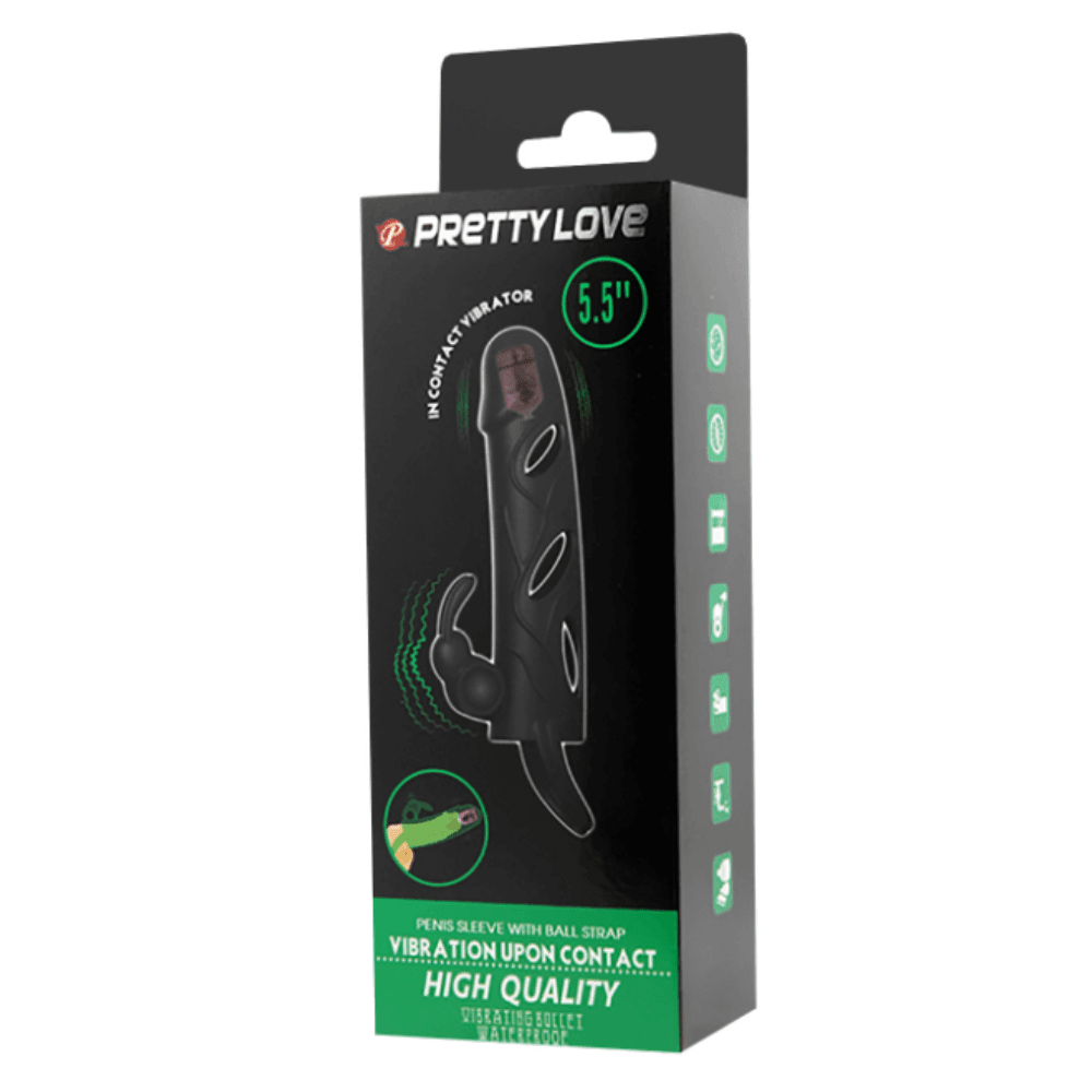 Pretty Love Penis Sleeve 2 İn 1 Titreşimli Penis Kılıfı BI-026216A