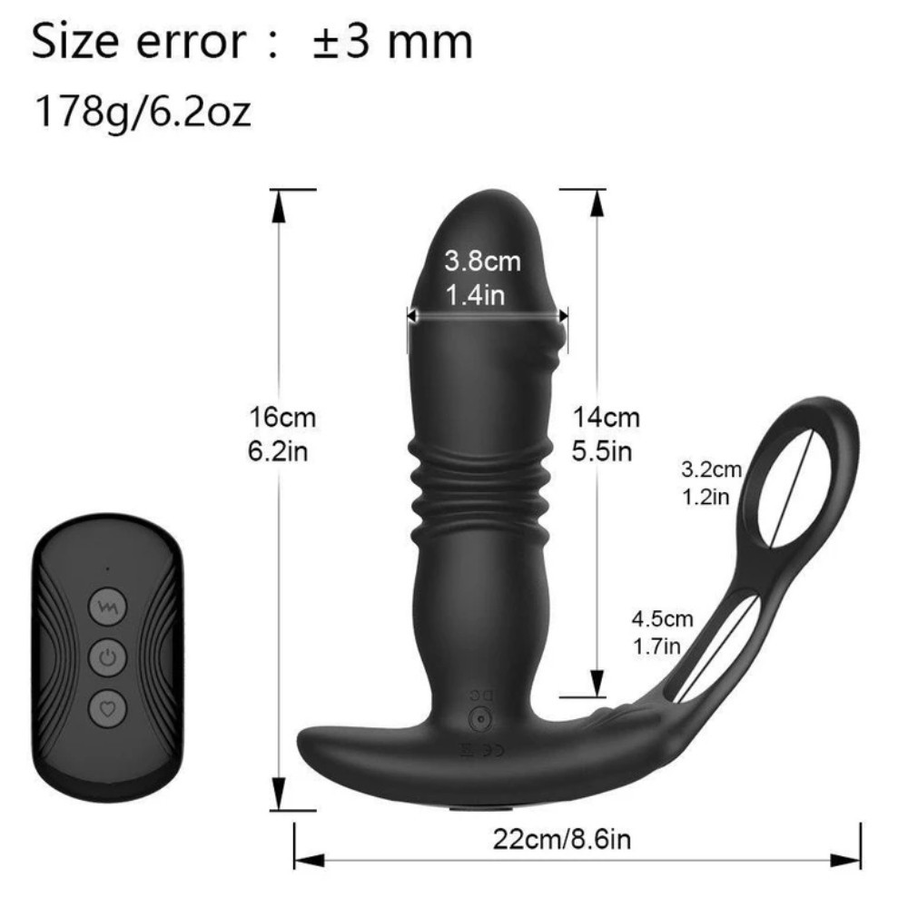 bAŞKa Anal Fantasy Plus Maxcleas Uzaktan Kumandalı İleri Geri Hareketli Prostat Vibratör