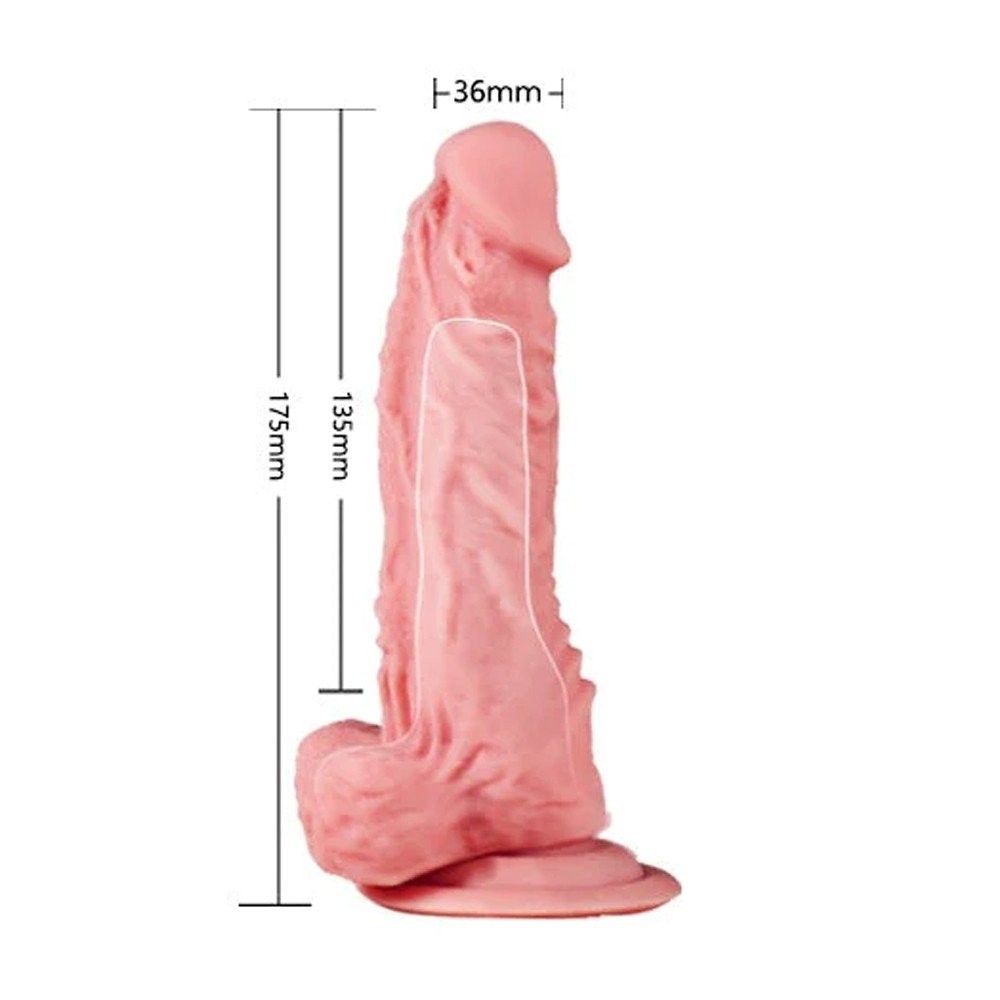 bAŞKa Mars Dildo 17.5 cm İçi Boş Belden Bağlamalı Realistik Penis