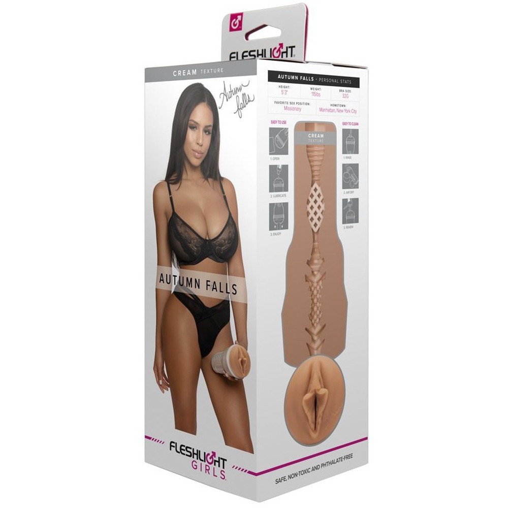 Original Fleshlight Girls Autumn Falls Cream Realistik Vajina Masturbator