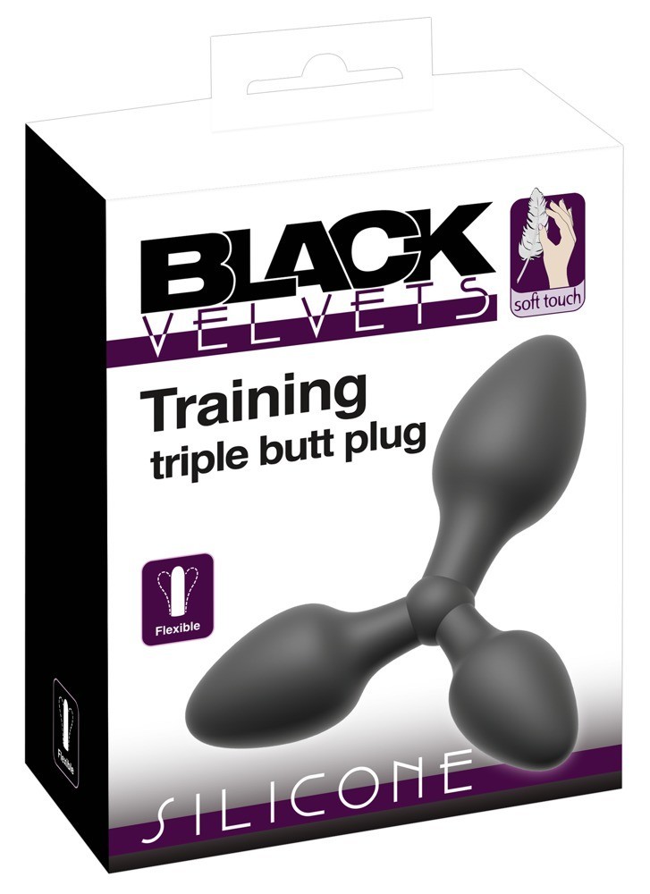 Black Velvets Training Triple Butt Plug 3 Pcs. Anal Plug