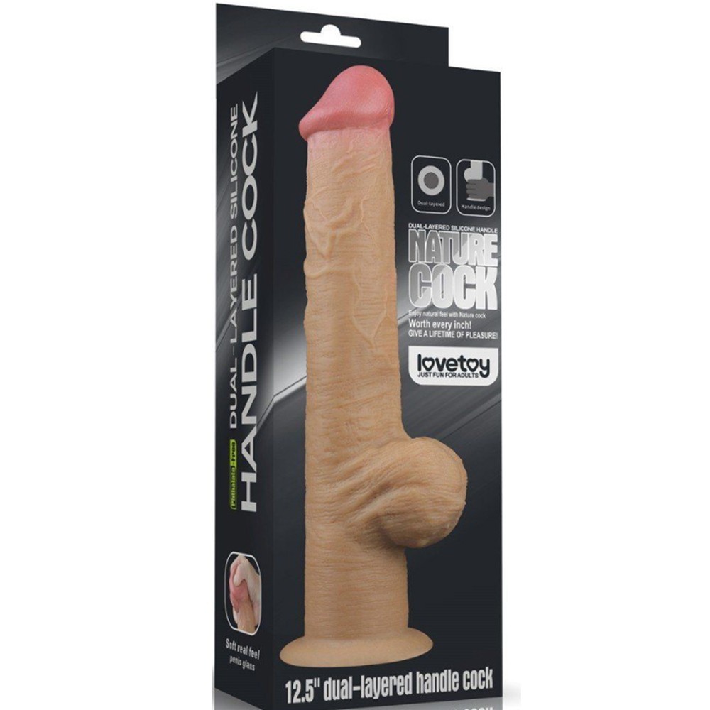 Lovetoy Handle Cock 12.5'' Çift Katmanlı Büyük Realistik Penis LV411034
