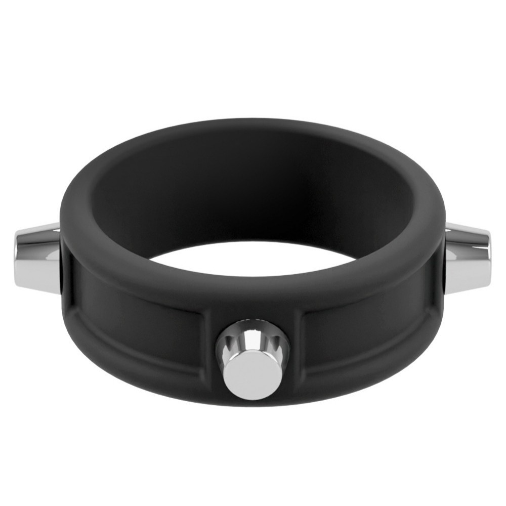 Rebel Men's Gear Cock Ring With Studs Penis Halkası
