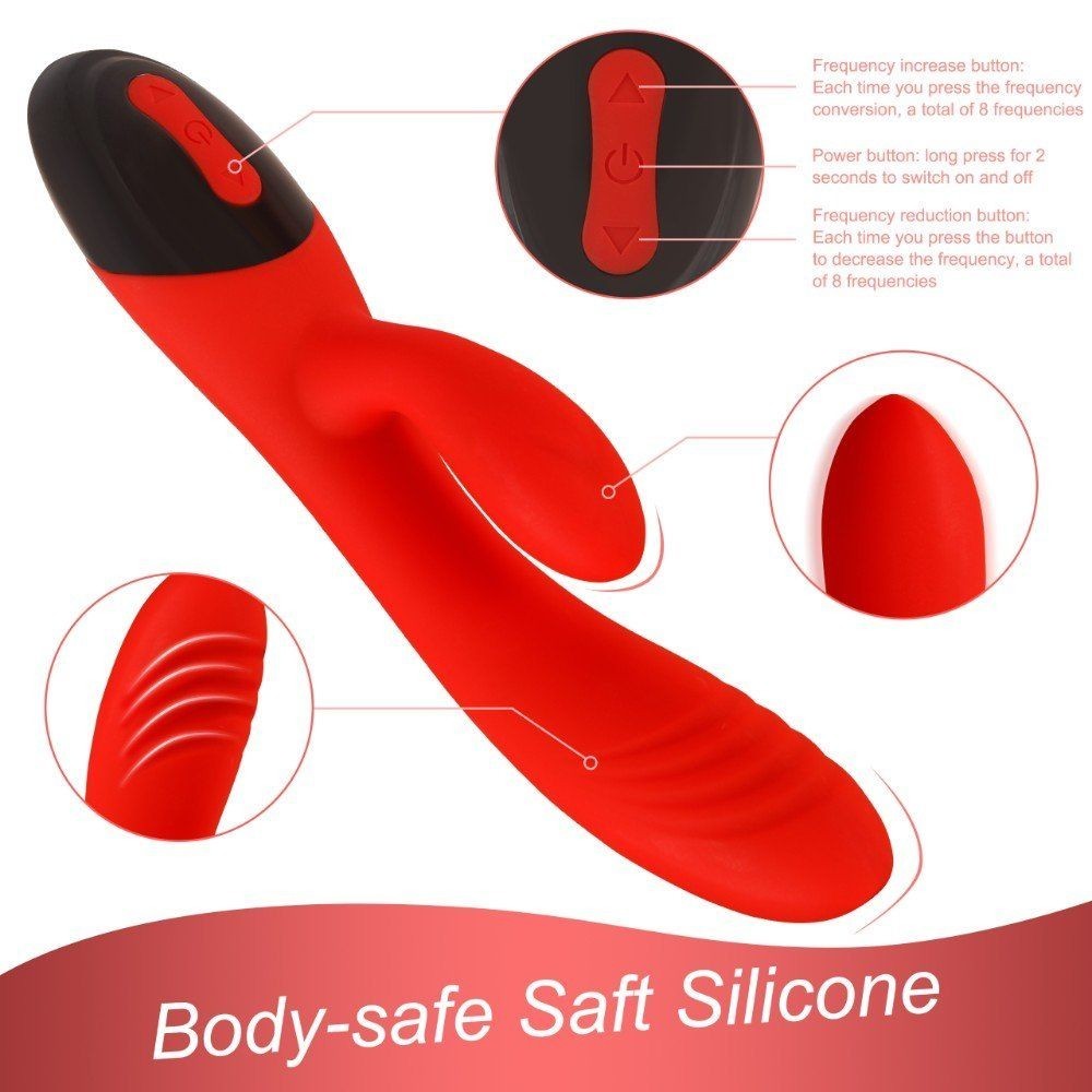 Shequ Huan Le 10 Hız Flexible G-Noktası Rabbit Vibratör SQ-V10025