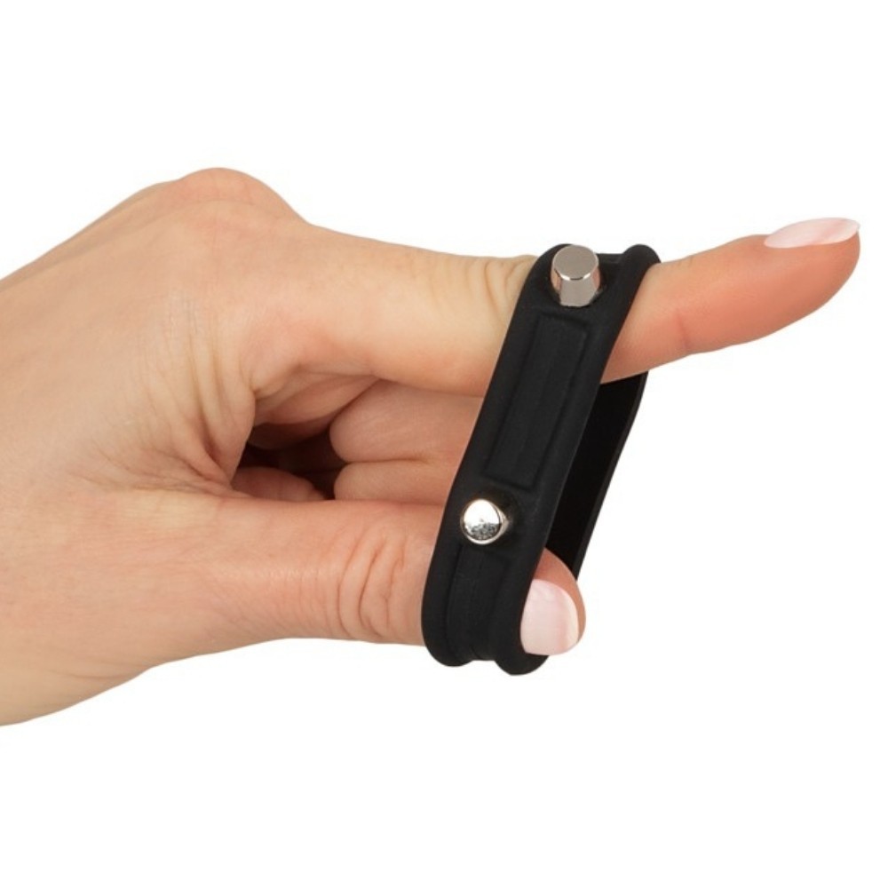Rebel Men's Gear Cock Ring With Studs Penis Halkası