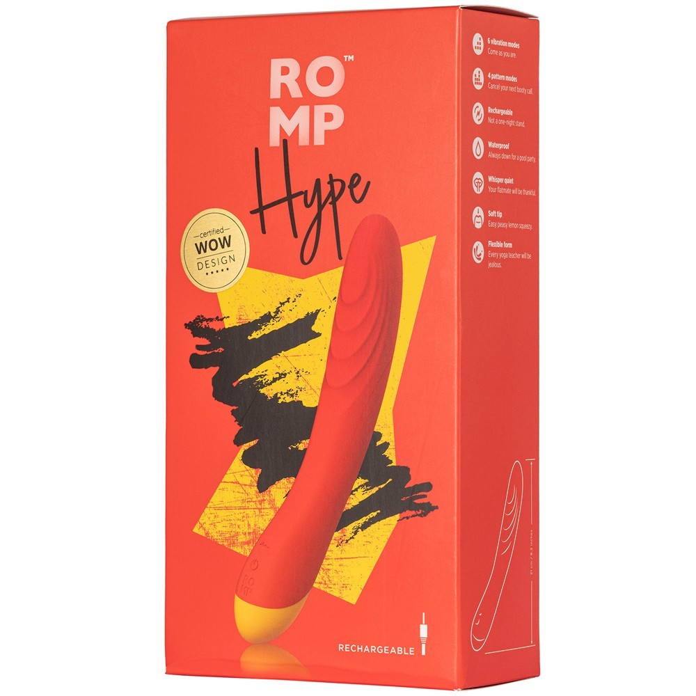 Romp Hype G-Spot Flexible Vibrator Red