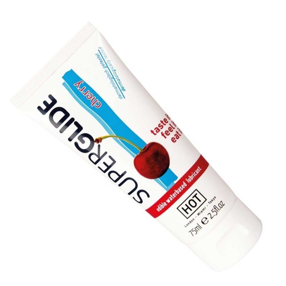 Hot Products Edibles Superglide Lube 75 ml Kiraz Aromalı Kayganlaştırıcı Oral Jel