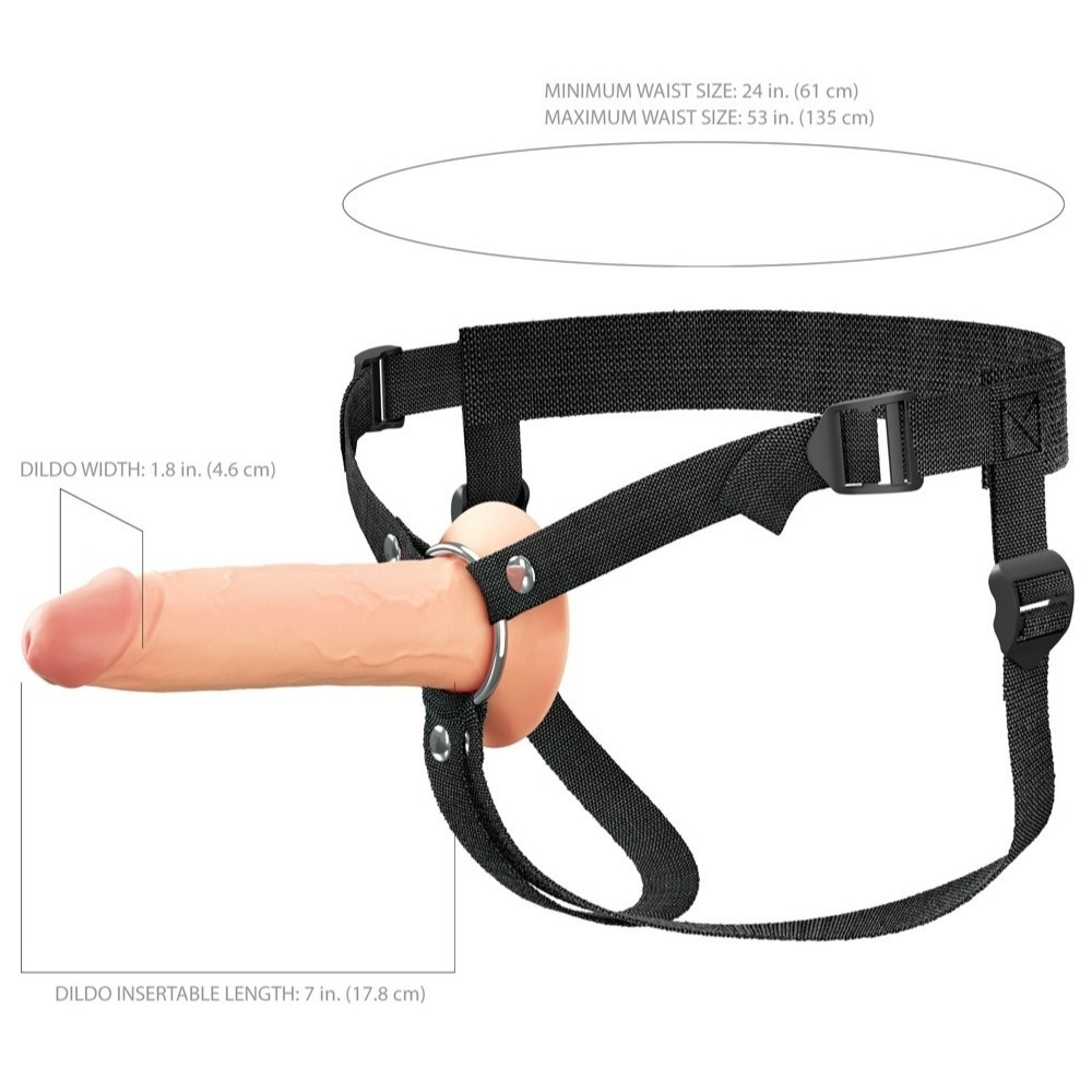 Pipedream Fantasy X-Tensions Elite 7 İnch Hollow Silicone Strap-On