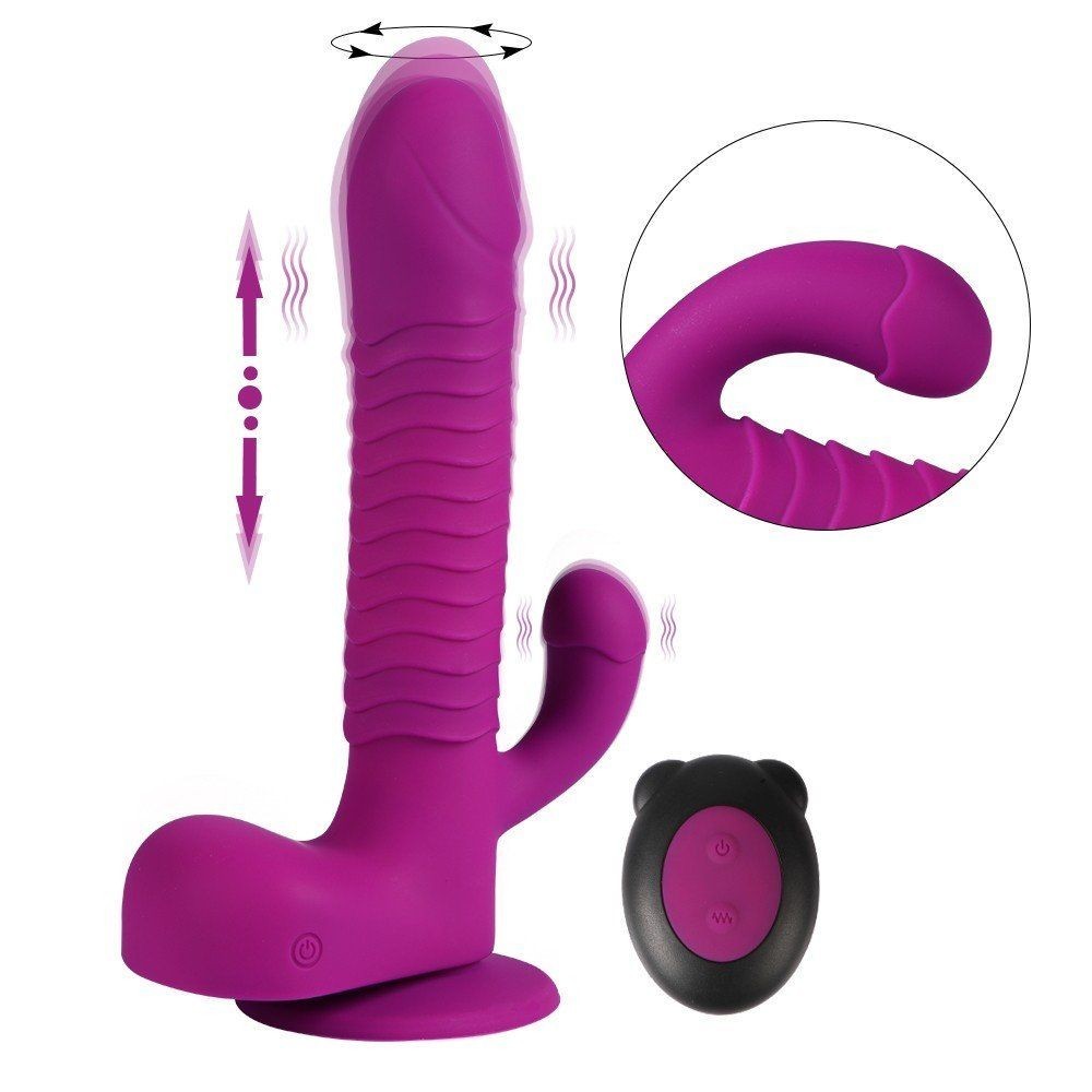 Shequ Augus İleri Geri Hareketli ve Dönebilen Sex Makinesi Vibratör SQ-V10072