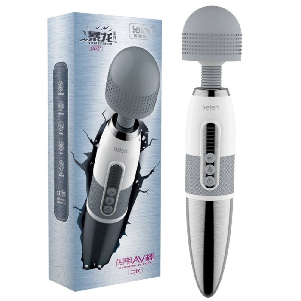 Leten Massager Lightning Huge Big Head Magic Masaj Wand Vibrator