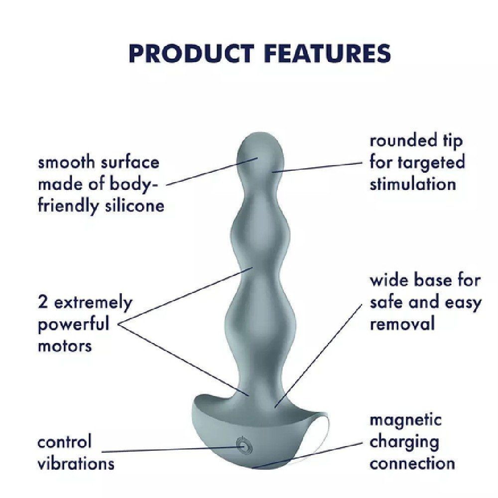 Satisfyer Lolli Plug 2 İce Blue Boğumlu Anal Vibratör