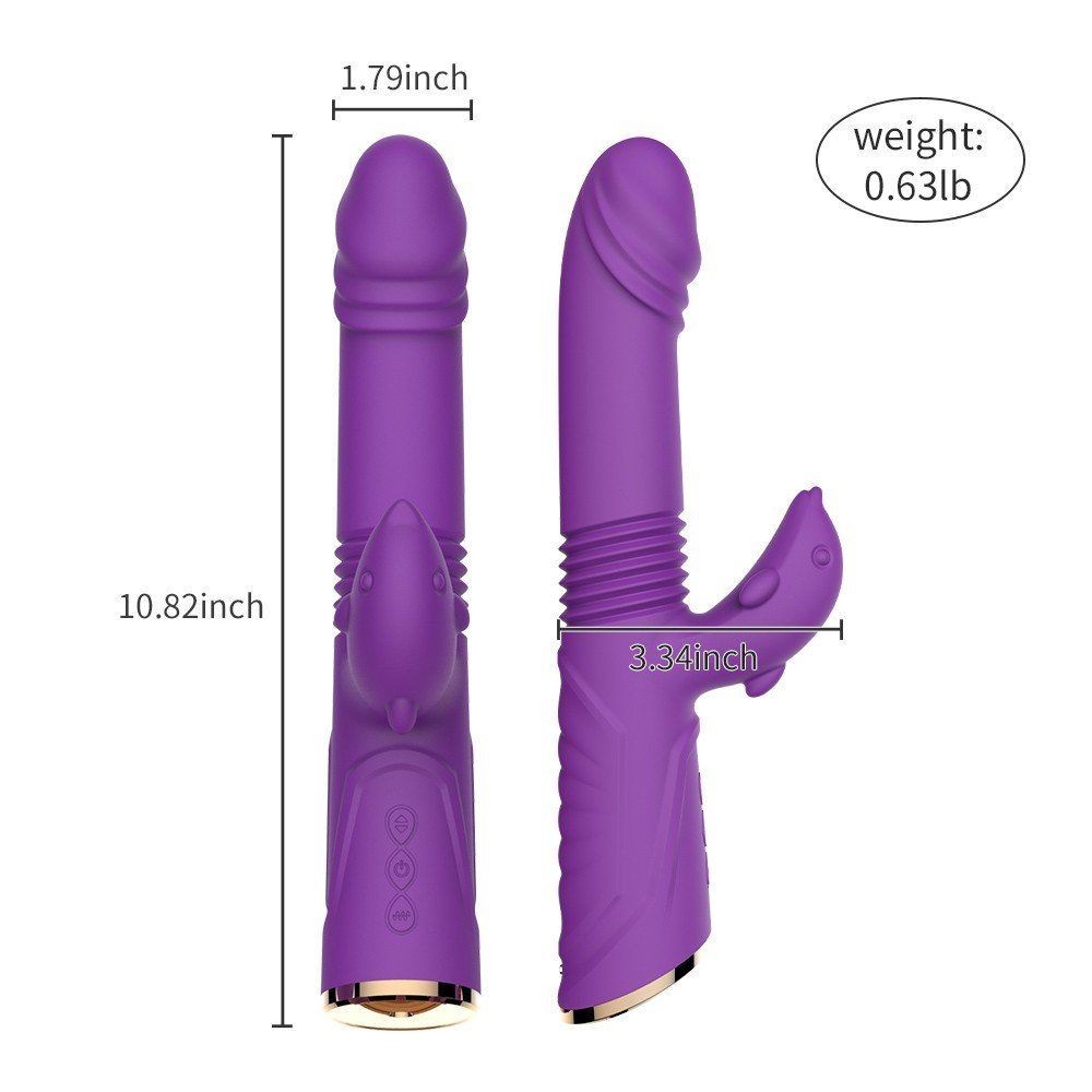 Shequ Ricky Sabitlenebilirİleri Geri ve Klitoral Rabbit Vibratör SQ-V10124-H