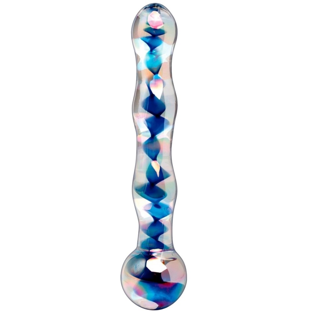 Pipedream İcicles No. 8 Hand Blown Glass Massager Cam Dildo