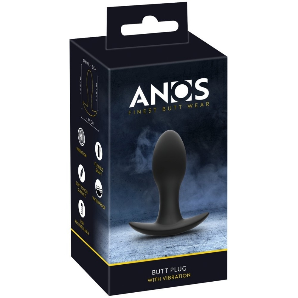 Anos Finest Butt Wear Butt Plug With Vibration Uzaktan Kumandalı Anal Vibratör