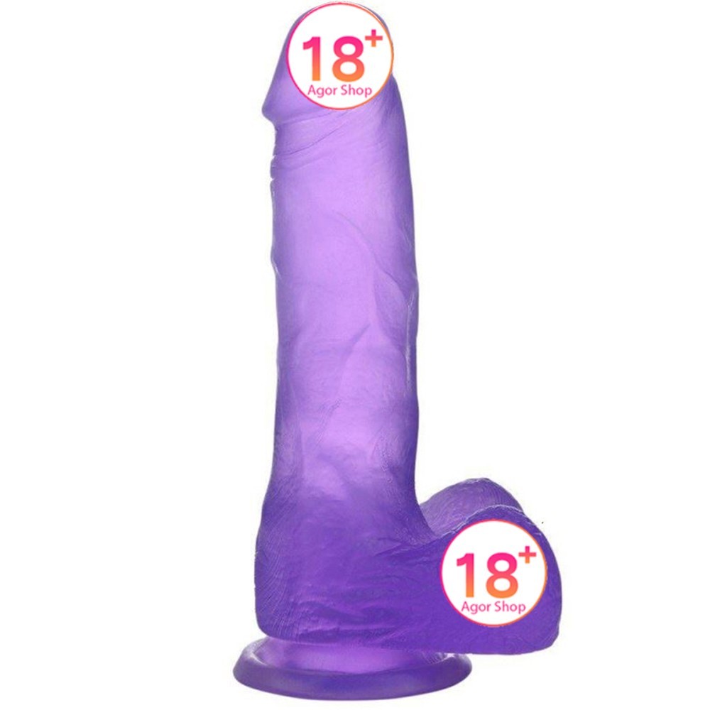Lovetoy Jelly Studs Purple Dildo Medium 17 cm Jel Penis LV3101