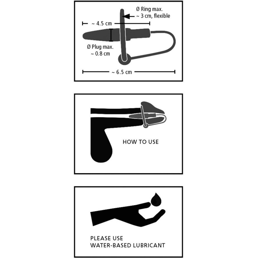 Penis Plug With A Silicone Glans Ring Penis Plug Stick