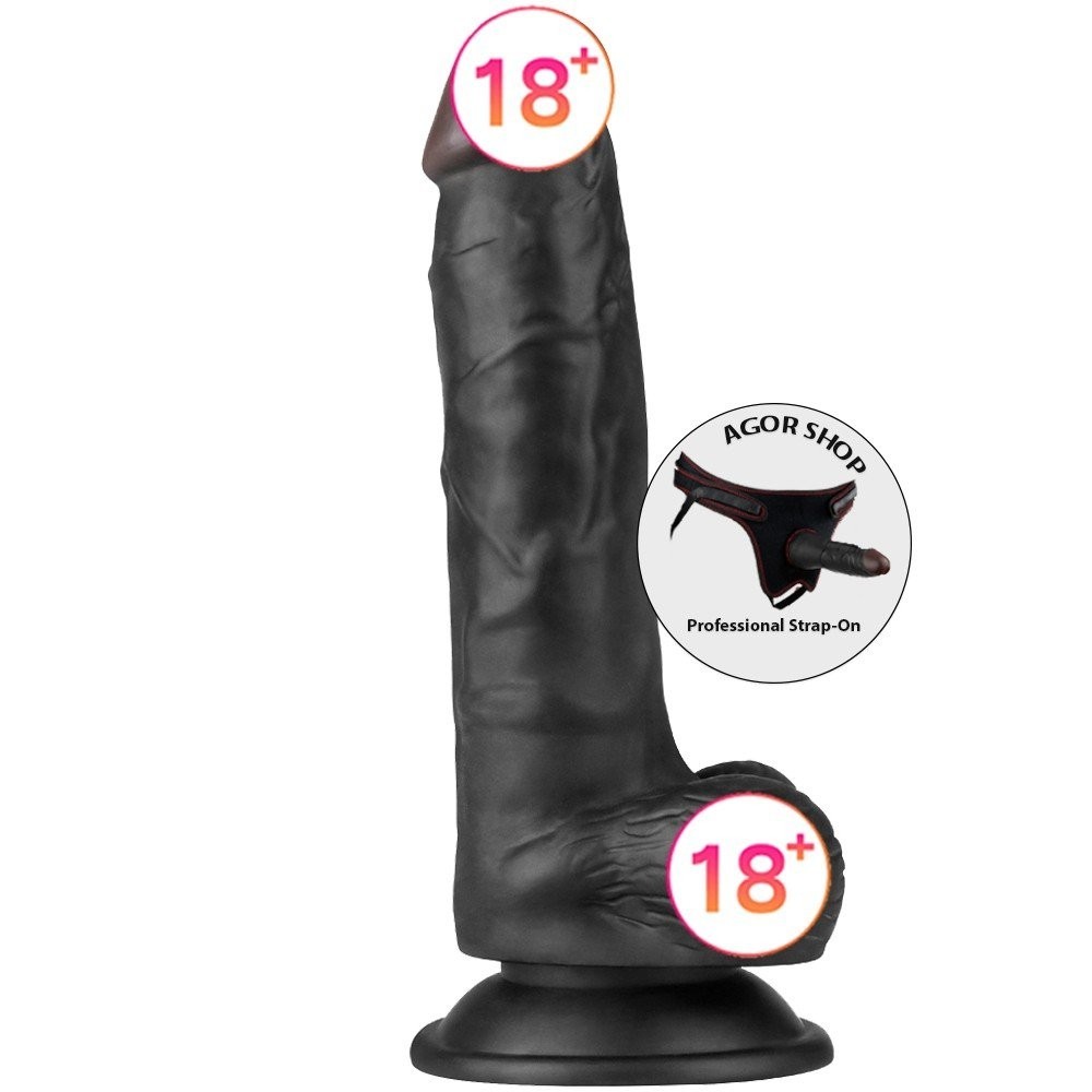 Lovetoy Easy Strapon 19 cm Zenci Strapon Kemerli Penis LV715027