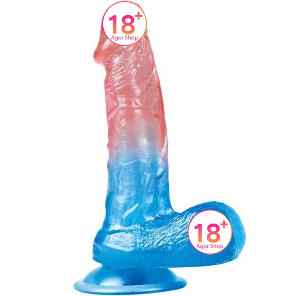 Lovetoy Dazzle Studs Dildo 19 cm Eğik Realistik Penis LV318012