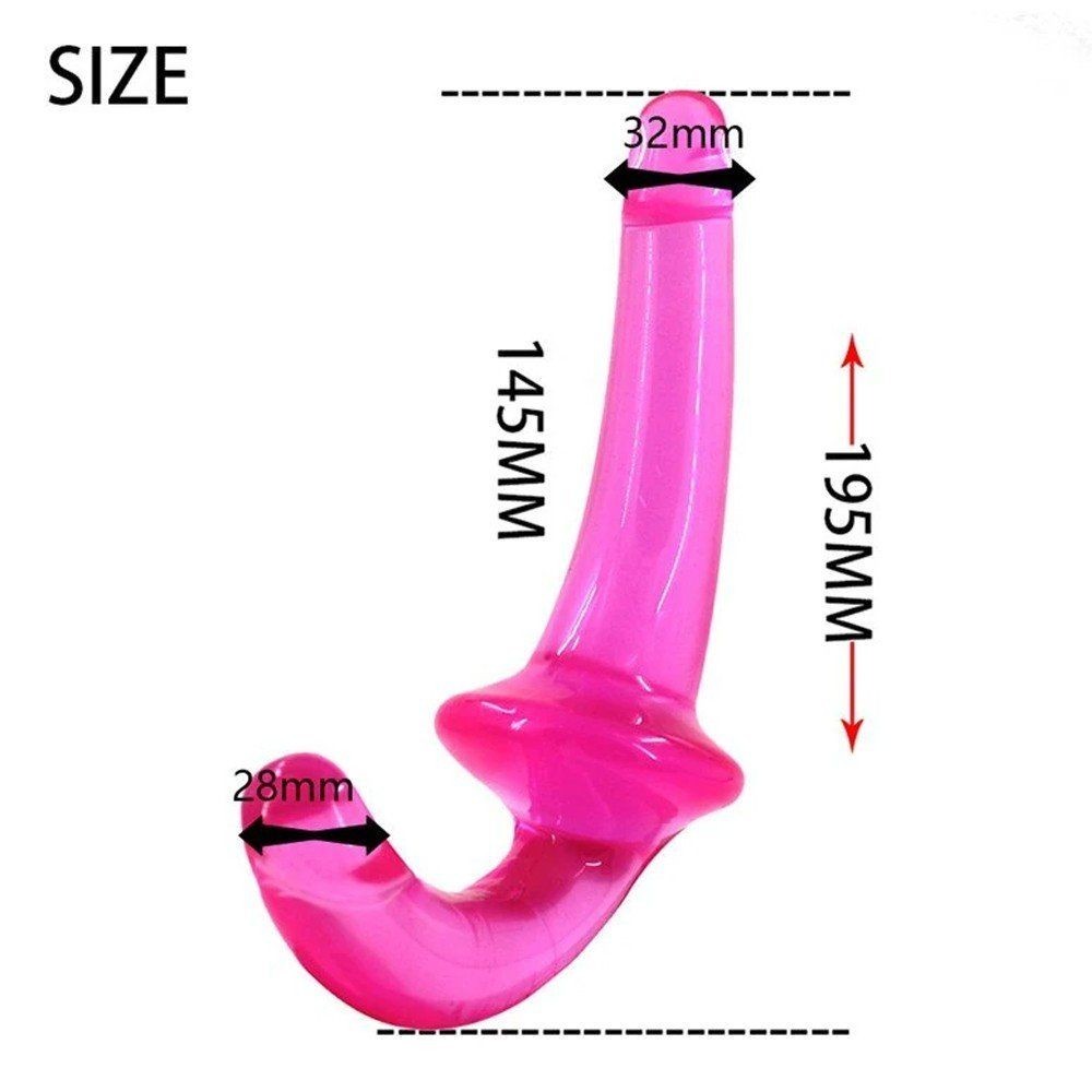 Agr Medikal Silikon Lezbiyen Strapless Strap-On Dildo-Mor