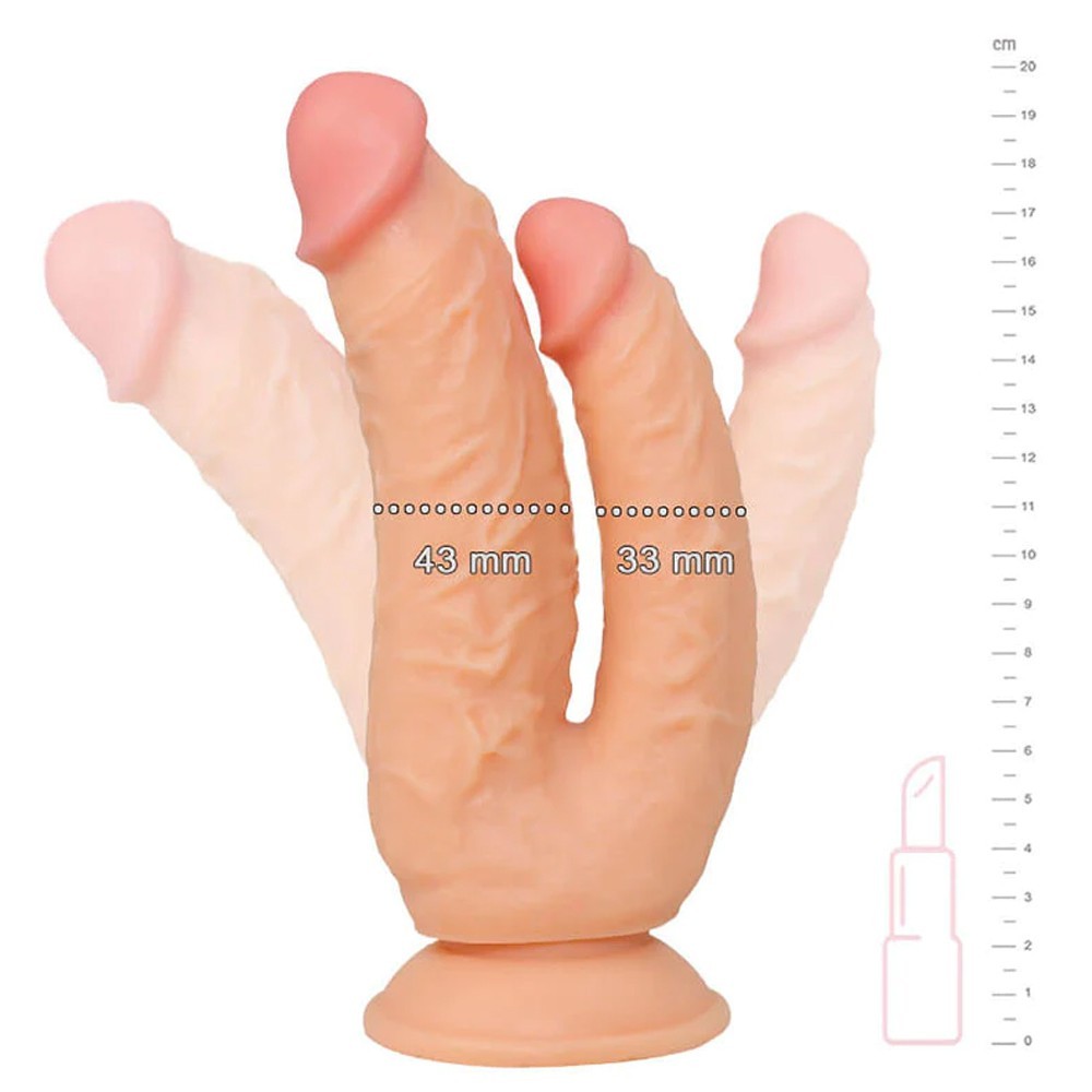bAŞKa Dildo Series Lifelike G-Spot Anal ve Vajinal Çift Taraflı Realistik Penis