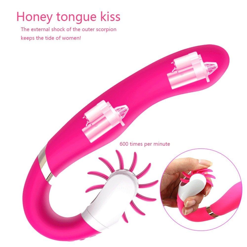 bAŞKa Dave 2 Licking Dil Hareketli Isıtmalı G-Spot Vibratör