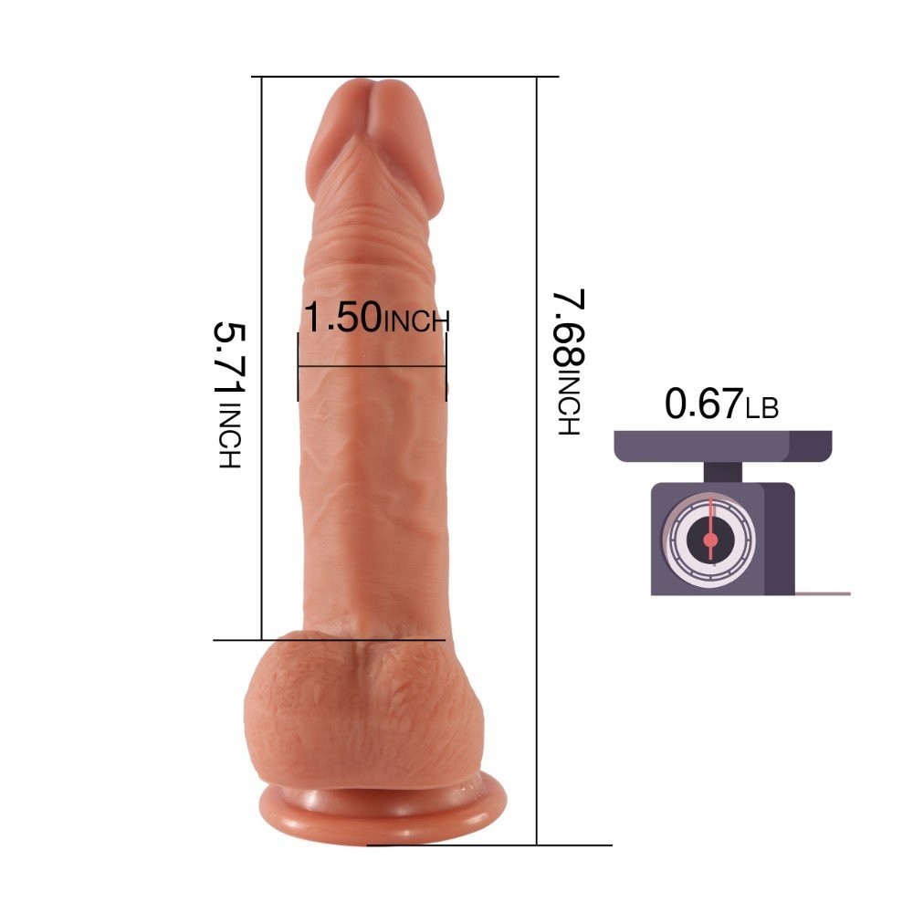 Shequ Dildo Series Evan 19.5 cm Natural Doku Realistik Penis SQ-WBD10026