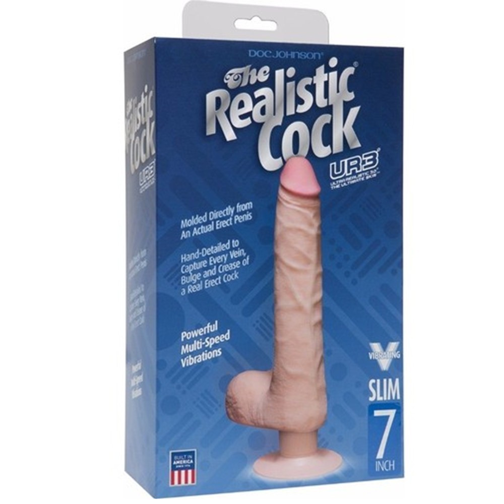 Doc Johnson The Realistic Cock Slim 7 Titreşimli Penis