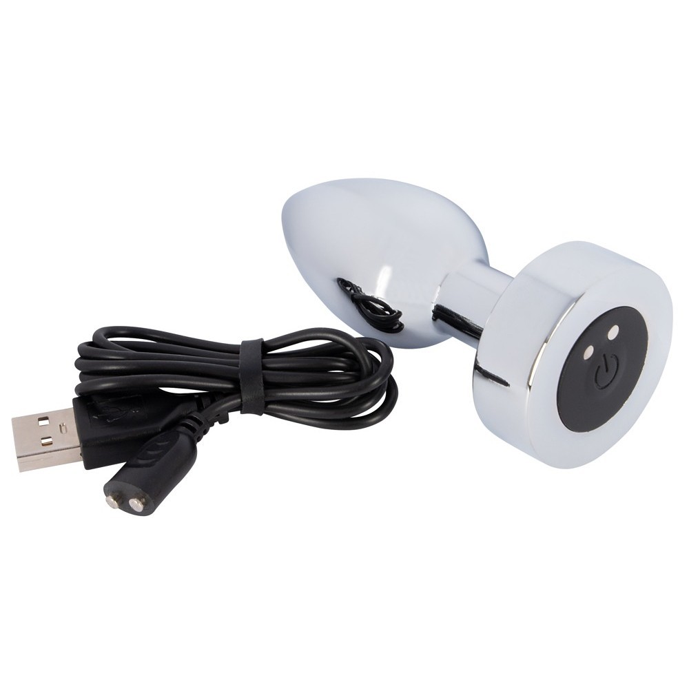 Anos Heavy Metal Butt Plug With Vibration Anal Vibratör