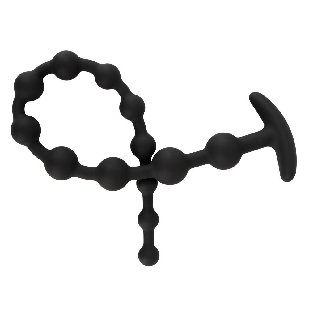 Black Velvets Anal Beads 50 Cm Silikon Alıştırıcı Anal Boncuk